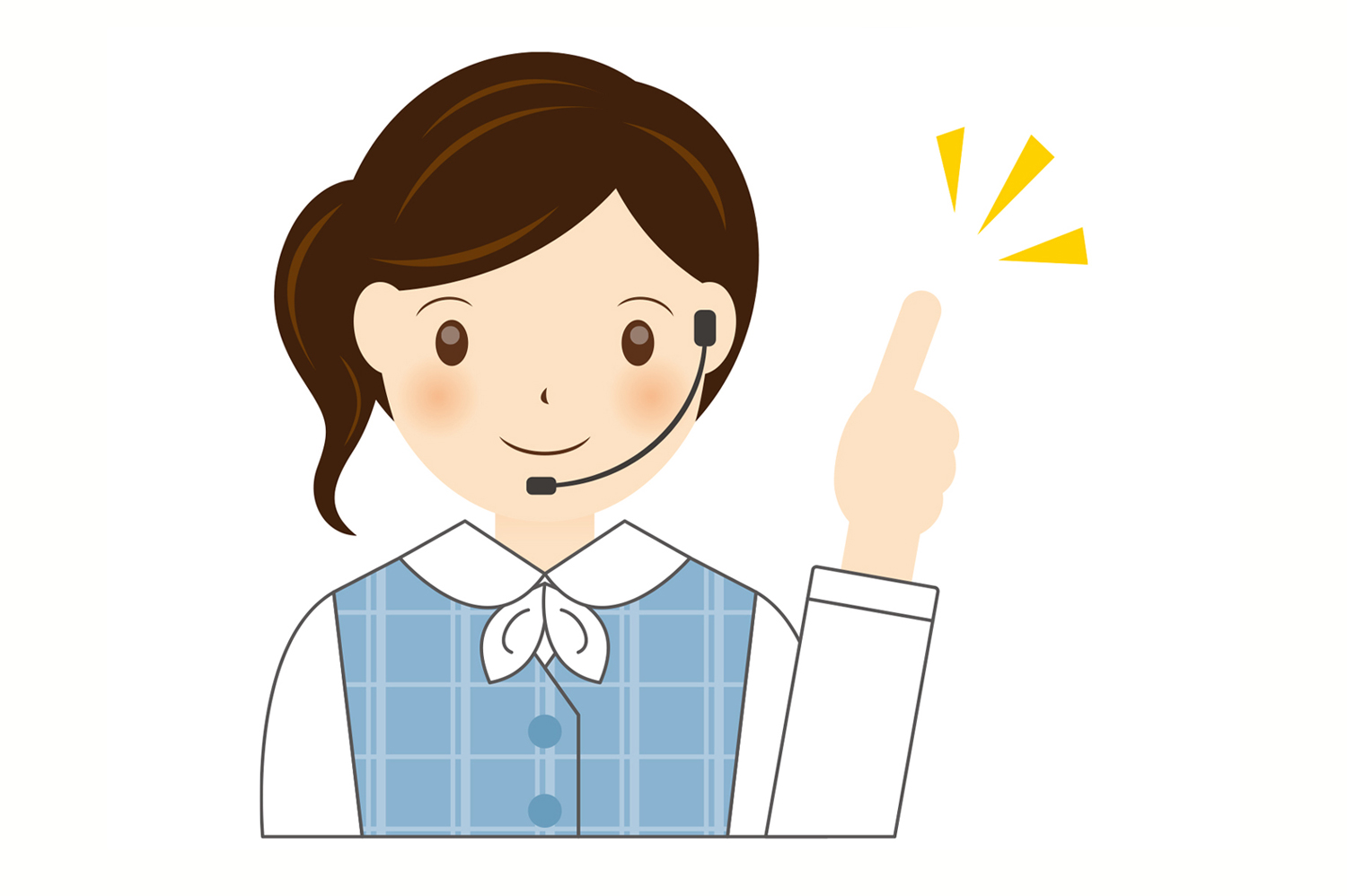 困ったらお問い合わせ サポートセンターの女性